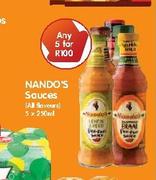 Nando's Sauces-5 x 250ml Each