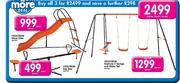 Hedstrom Wavy Slide + See Saw + Neptune 2 Swings And Glider Set-Per Bundle