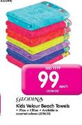 Glodina Kids Velour Beach Towels-20cmx130cm-Each