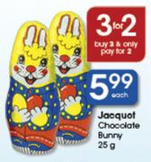 Jacquot Chocolate Bunny-25g Each