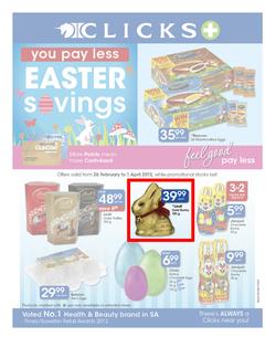 Clicks : Easter Savings (26 Feb - 1 Apr 2013), page 1