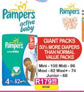 Pampers Active Baby Midi-96 Each
