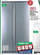 Defy Metallic Side-By-Side Fridge Freezer-594L