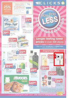 Clicks Month End Essentials (14 Feb - 4 Mar), page 1