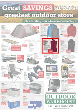 Outdoor Warehouse : Great Savings at SA's Greatest Outdoor Store (14 Mar - 8 Apr 2013), page 1