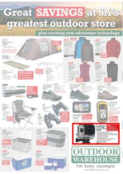 Outdoor Warehouse : Great Savings at SA's Greatest Outdoor Store (14 Mar - 8 Apr 2013), page 1