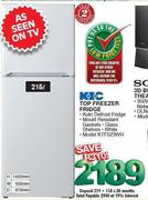 KIC Top Freezer Fridge-215Ltr(KTF523WH)