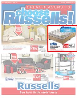 Russells : Great reasons to choose Russells (22 Mar - 7 Apr 2013), page 1