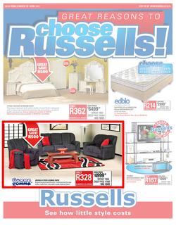 Russells : Great reasons to choose Russells (22 Mar - 7 Apr 2013), page 1