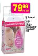 Johnson's Wipes Lightly Fragranced/Fragrance Free-240's-Per Pack