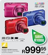 Nikon Coolpix S6300 Camera-Each