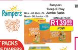 Pampers Sleep & Play Jumbo Packs Mini/Midi/Maxi/Junior Single Pack