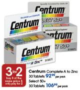 Centrum Complete A To Zinc-30 Tablets Per Pack