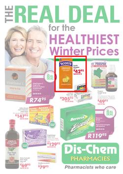 Dis-Chem : Healthiest Winter Prices (22 Apr - 5 May 2013), page 1