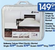 Safeway Deluxe Fitted Electric Blanket Single Each