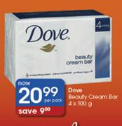 Dove Beauty Cream Bar-4x100g Per Pack