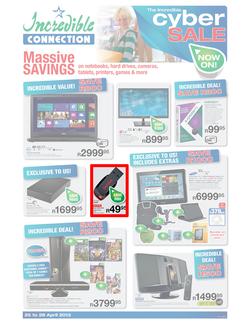 Incredible Connection : The Incredible Cyber Sale (25 Apr - 28 Apr 2013), page 1
