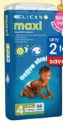 Clicks Active Stretch Value Pack Disposable Nappies Newborn