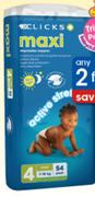 Clicks Active Stretch Value Pack Disposable Nappies Mini