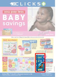 Clicks : Baby Savings (9 May - 5 Jun 2013), page 1