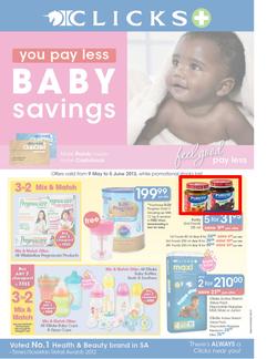Clicks : Baby Savings (9 May - 5 Jun 2013), page 1