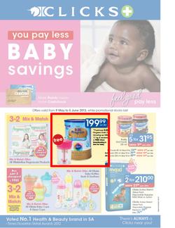 Clicks : Baby Savings (9 May - 5 Jun 2013), page 1