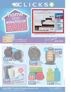 Clicks : Home & Electrical Sale (14 May - 16 Jun 2013), page 1