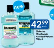 Listerine mouthwash assorted variants - 500ml