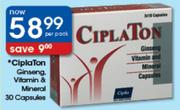 Ciplaton Ginseng Vitamin & Mineral-30 Caps pack