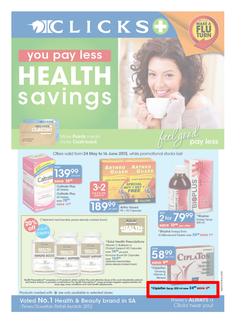 Clicks : Health Savings (24 May - 16 Jun 2013), page 1