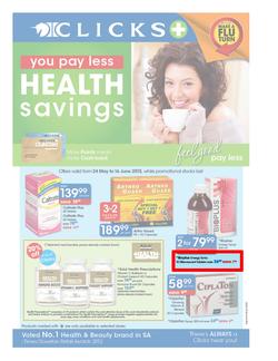 Clicks : Health Savings (24 May - 16 Jun 2013), page 1