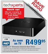 WD 500GB 2.5" Elements External Hard Drive