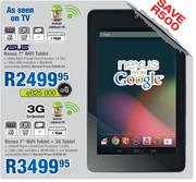 Nexus 7" WiFi tablet + 3G Tablet