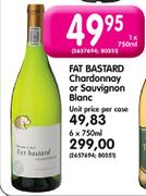 Fat Bastard Chardonnay or Sauvignon Blanc-6 x 750ml