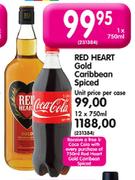 Red Heart Gold Caribbean Spiced-12 x 750ml