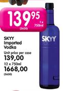 Skyy Imported Vodka-12 x 750ml
