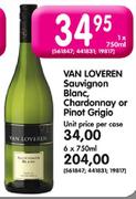 Van Loveren Sauvignon Blanc, Chardonnay or Pinot Grigio-750ml