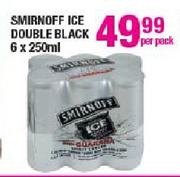 Smirnoff Ice Double Black-6 x 250ml-Per Pack