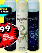 Impulse Perfumed Body Spray For Ladies-75ml Each