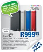 Seagate Backup Plus 2.5" 1TB Hard Drive-Each