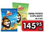 Simba Potato Chips Asstd-48x30g