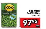 Koo Fresh Garden Peas-12x410g