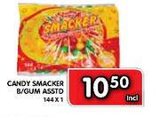 Candy Smacker B/Gum Asstd-144x1