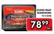 Econo Meat Boerewors-10x500g