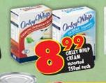 Orley Whip Cream Assorted-250ml Each