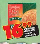 Spring Home Frozen Roti Paratha Assorted-320g