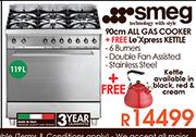 SMEG 90cm All Gas Cooker + Le Xpress Kettle