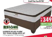 Restonic ultimate Deluxe Pillow Top Queen Base Set-152cm