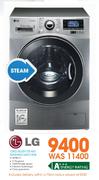 LG 12kg Silver Steam Washing Machine(F1495BD57)