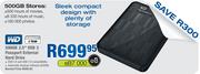Western Digital 500GB 2.5" USB 3 Passport External Hard Drive